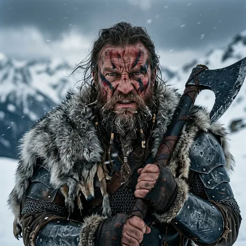 Barbarian character portrait