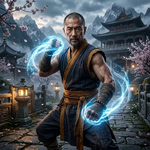 Monk character portrait