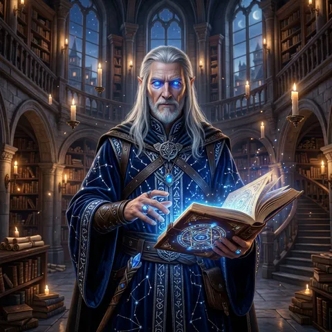 Wizard character portrait